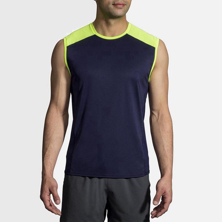 Brooks Stealthless - Camiseta Sin Mangas Hombre - Azules (ZM7491206)